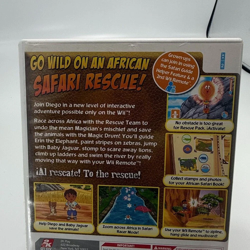 Go Diego Go! Safari Rescue Wii (Nintendo Wii, 2007) Complete W/ Manual